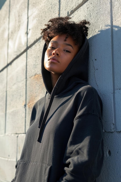 SUDADERA CON CAPUCHA Y CANGURERA 50%A 50%P